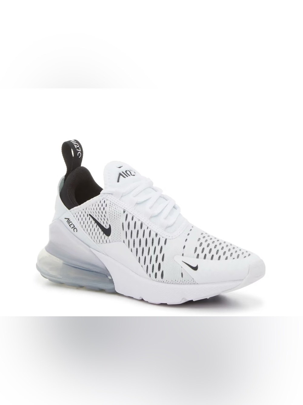 Nike Air Max 270 White and Black Sneakers